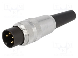 Connector: M16; male; for cable; IP40; plug; soldering; 250V; PIN: 4