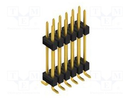 Connector: pin strips; pin header; male; PIN: 12; 2.54mm; SMT; 2x6