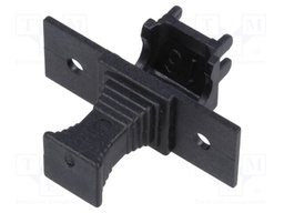 Holder; cylindrical fuses; 5x20mm; 6.3A; Pitch: 22mm; Colour: black