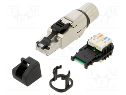 Connector: RJ45; plug; PIN: 8; Cat: 6a; shielded; Layout: 8p8c; IDC