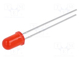 LED; 5mm; red; 210÷350mcd; 60°; Front: convex