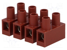Terminal block; screw terminal; ways: 4; 4mm2; terminals: 8; 400V