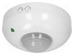 Motion sensor; wall mount; 230VAC; IP20; 6m; Range: 10s÷7min; 360°