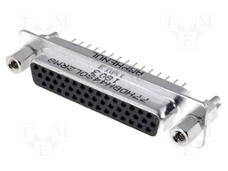 D-Sub HD; PIN: 44; socket; female; with threaded screw; straight