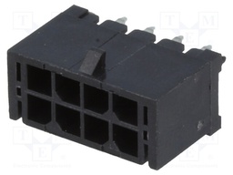 Socket; wire-board; male; MF30; 3mm; PIN: 8; THT; PCB snap; 5A; tinned