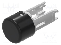Actuator lens; 18; black; plastic; Ø7.5mm