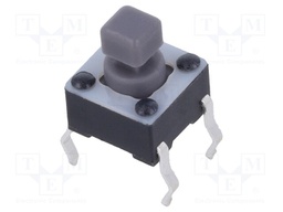 Microswitch TACT; SPST-NO; Pos: 2; 0.05A/12VDC; THT; 0.98N; 6x6x4mm