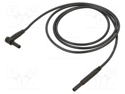 Test lead; 10A; banana plug 2mm,angular banana plug 2mm; Len: 1m