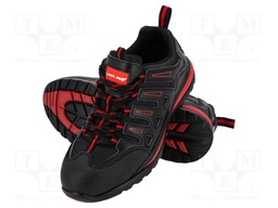 Shoes; Size: 39; black-red; leather,fabric; with metal toecap