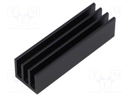 Heatsink: extruded; grilled; black; L: 75mm; W: 21.45mm; H: 19mm