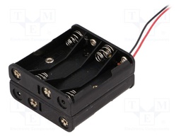 Holder; Leads: cables; Size: AAA,R3; Batt.no: 8; Colour: black; 150mm