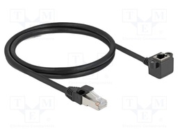 Extender Ethernet; F/UTP; Cat: 6; 1m; PVC; black; 26AWG; screw