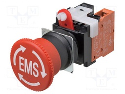 Switch: emergency stop; 22mm; none; mushroom; 40mm