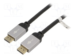 Cable; DisplayPort 1.2; DisplayPort plug,both sides; 3m; black