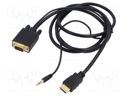 Adapter; HDMI 1.4; 1.8m; Colour: black; Features: Full HD