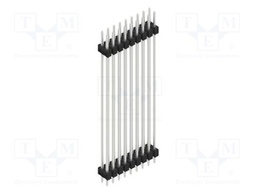 Connector: pin strips; pin header; male; PIN: 18; 2.54mm; THT; 2x9