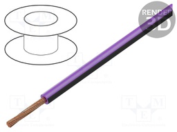 Wire; FLRY-B; 1x0.35mm2; stranded; Cu; PVC; violet-black; 60V; 1.4mm
