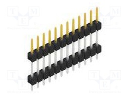 Connector: pin strips; pin header; male; PIN: 12; 2.54mm; THT; 1x12