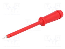 Test probe; red; Tip diameter: 2mm; Socket size: 4mm; 60VDC; 50mΩ