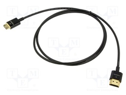 Cable; HDMI plug,mini HDMI plug; Len: 1m; black; 36AWG; Core: Cu