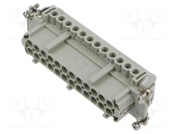 Connector: HDC; contact insert; female; CNE; PIN: 24; 24+PE; 16A