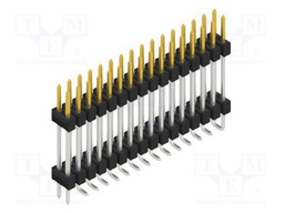 Connector: pin strips; pin header; male; PIN: 32; 2.54mm; SMT; 2x16