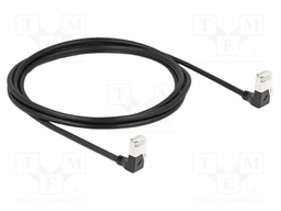 Patch cord; S/FTP; Cat: 6a; RJ45 down angled plug,both sides; 2m