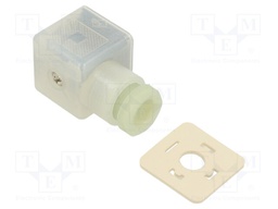 Connector: valve connector; plug; form A; female; PIN: 3; 24V; 2+PE