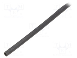 Insulating tube; Mat: silicone; black; Øint: 4mm; Wall thick: 0.5mm
