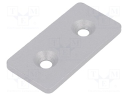 Flat bar; for profiles; W: 30mm; L: 60mm; steel; Colour: silver