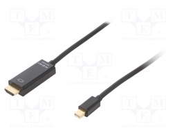 Cable; DisplayPort 1.2; HDMI plug,mini DisplayPort plug; 1.8m