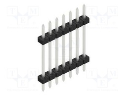 Connector: pin strips; pin header; male; PIN: 7; 2mm; THT; 1x7; 100V