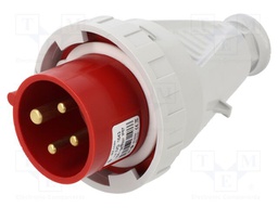 Connector: AC supply 3-phase; plug; male; 16A; 400VAC; IEC 60309