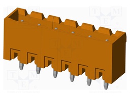Connector: pluggable terminal block; socket; male; on PCBs