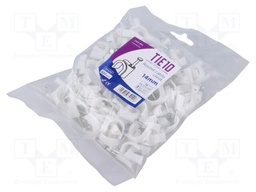 Holder; natural; on round cable; 100pcs; with a nail; 14mm