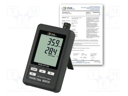 Data logger; temperature,humidity; Display: LCD 3"; ±0.8°C; ±0.8%