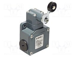 Limit switch; lever R 43mm, plastic roller Ø20mm; NO + NC; 10A