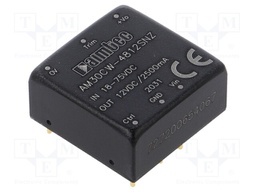 Converter: DC/DC; 30W; Uin: 18÷75V; 12VDC; Iout: 2.5A; 1"x1"; 18.4g