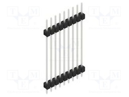 Connector: pin strips; pin header; male; PIN: 9; 2.54mm; THT; 1x9
