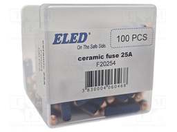 Fuse: fuse; 25A; 32VDC; ceramic,automotive; 6x25mm