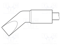 Tip; bent chisel; 8.9x1.7mm; longlife