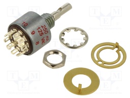 Switch: rotary; Pos: 10; 0.15A/125VAC; 0.15A/28VDC; Poles number: 1