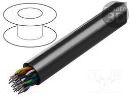 Wire; 15x2x22AWG; unshielded; PVC; chrome; 300V; 152m; CPR: Eca