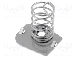 Spring contact; AA,R6; Batt.no: 1; push-in; Contacts: brass