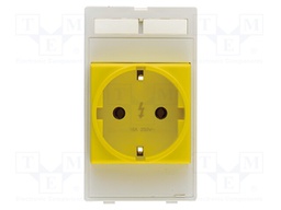 Plug socket module Germany yellow (VDE)