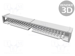 Socket; IDC; male; PIN: 50; straight; THT; 2.54mm; Layout: 2x25