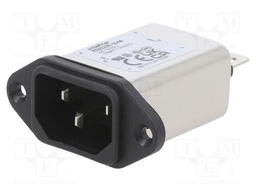 Filtered IEC Power Entry Module, IEC C14, General Purpose, 1 A, 250 VAC