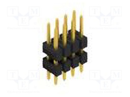 Connector: pin strips; pin header; male; PIN: 8; 2.54mm; THT; 2x4