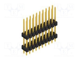 Connector: pin strips; pin header; male; PIN: 20; 2.54mm; THT; 2x10