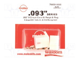 Plug; wire-wire; male + female; Standard .093"; 5.03mm; PIN: 9